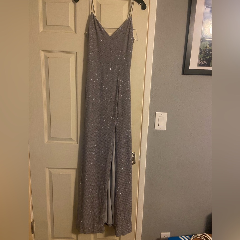 B. Darlin Silver Sparkly homecoming/prom/formal dress